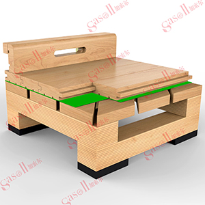 双层龙骨 毛板45度斜铺（Double deck keel 45 degree inclined）